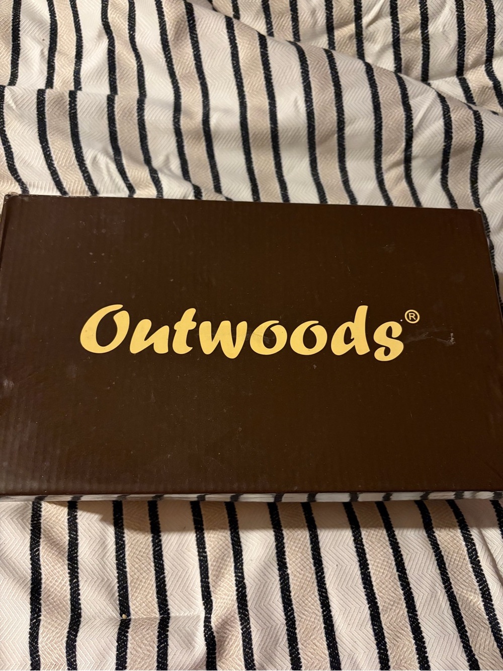 Outwoods Brown and Yellow Shoe Box